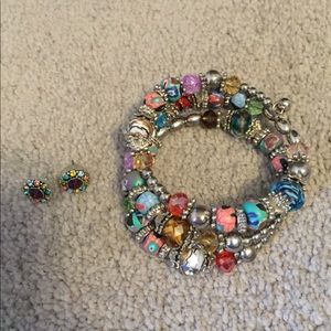 Premier Designs “Color Wheel” bracelet & earrings